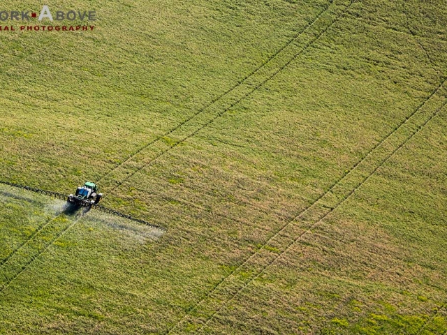 GPS directed crop spraying  in Central Alberta - 151014_6188