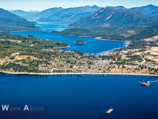 Aerial View of Sechelt BC on the Sunshine Coast - Sechelt_0369