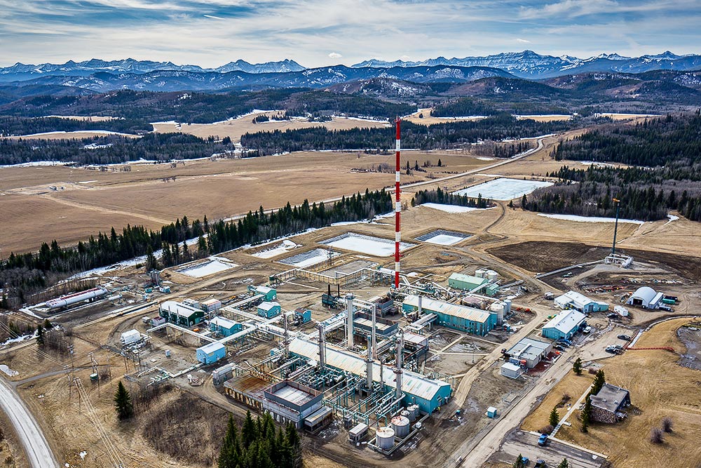 Drone photo of gas plant